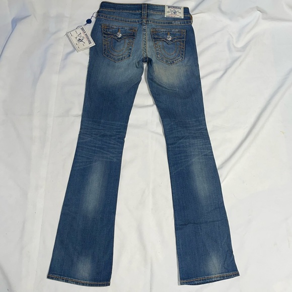 New True Religion Bootcut Flap Pocket Big T Sailing Reef Size 26 - Picture 5 of 10
